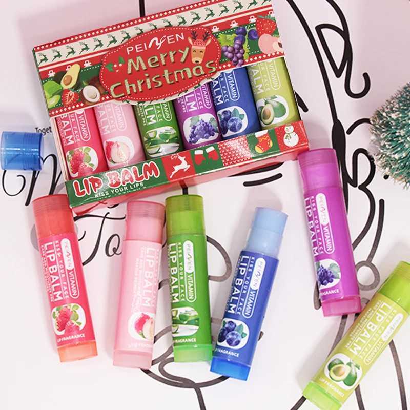 6 pcs Christmas Moisturizing Lip Balm Winter Dry Lip Balm Christmas giftXJ241223