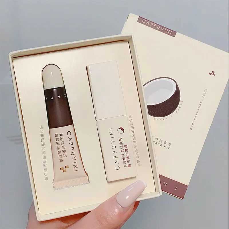 Natural Coconut Fragrance Moisturizes Lips Soothes Dries And Desalinates Lip Lines Cleans Oral Cutin Brightens Lip Care SetXJ241223