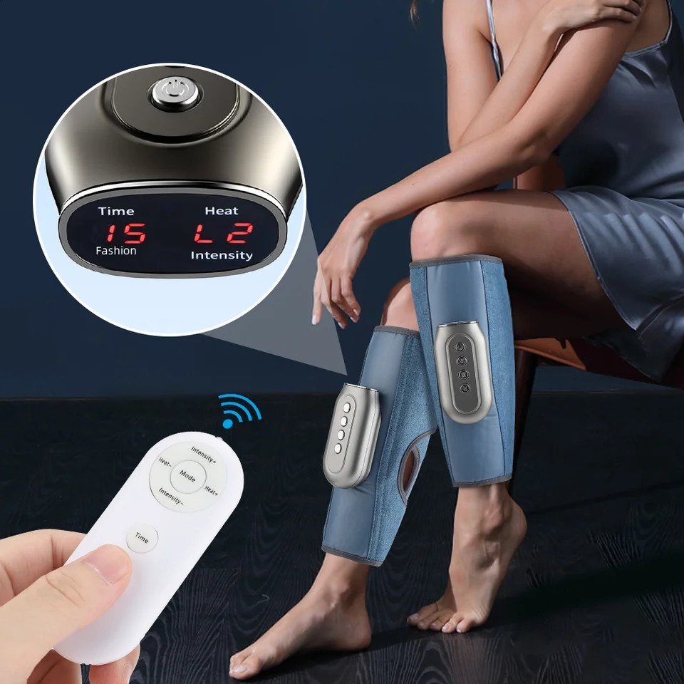 Wireless Calf Massager Portable Compress Pads Kneading Air Pressure Foot Leg Massager Leg Muscle Relax with Remote Control 241223