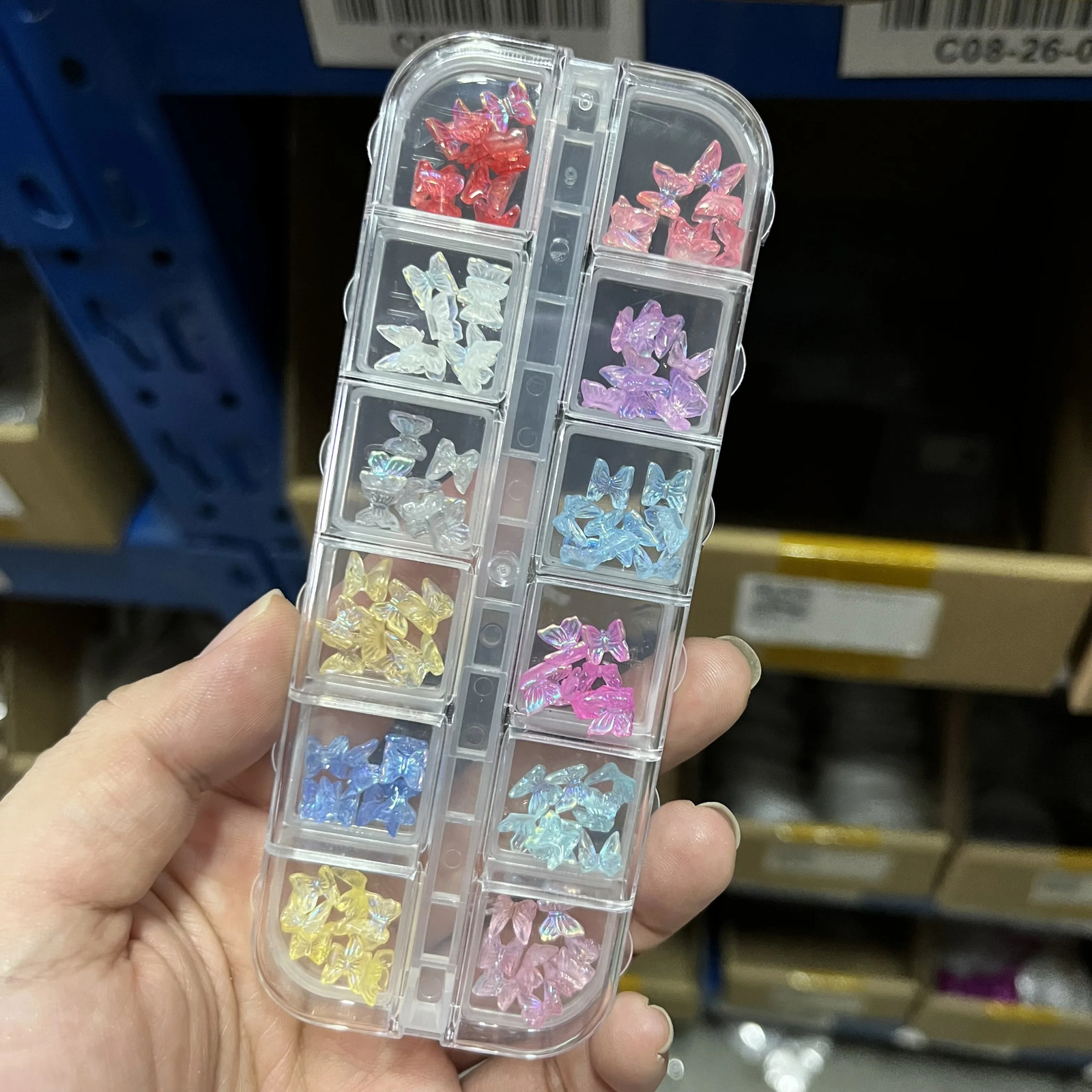 1Pack 3D Crystal Aurora Bear Nail Decoration Figures For Kawaii Resin Parts Supplies BearButterfly Japanese-Korean Creativity * 241223