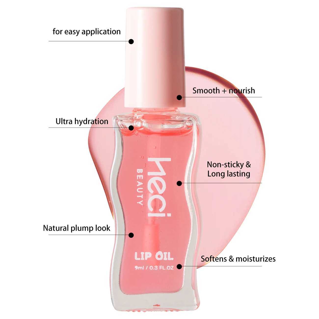 Preservative-Free High-Shine Tinted Lip Oil Vegan Lip Care Makeup Hydrates Nourishes Non-Sticky Lip Oil Clear Moisturizing LipXJ241223