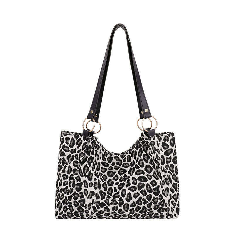 Autumn And Winter Large Capacity New Women's Ins Crossbody Leopard Print Shoulder Tote Bag
