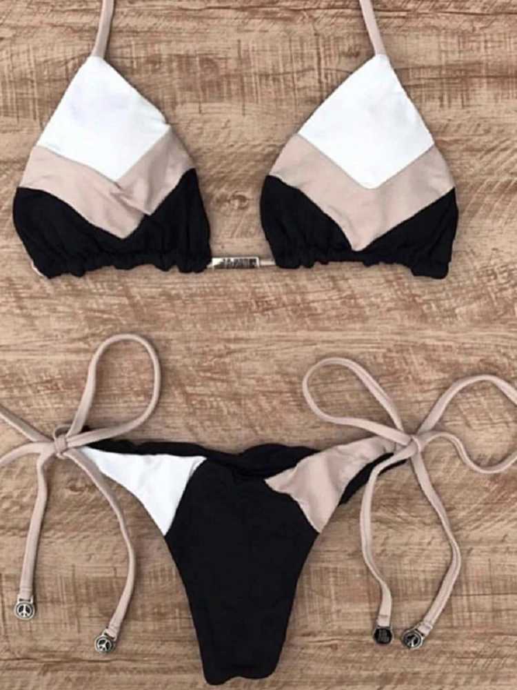 2023 Sexy Bikini Multicolor Swimsuit Women Swimwear Push Up Ribbed Bikini Set Brazilian Bathing Suit Beach Wear Bather BiquiniXJ241223