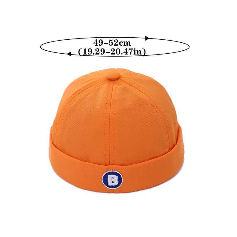 Caps Hats Baby solid color letter Docker hat retro embroidered velvet free hat skull hat summer hip-hop childrens dome bean hat H241223