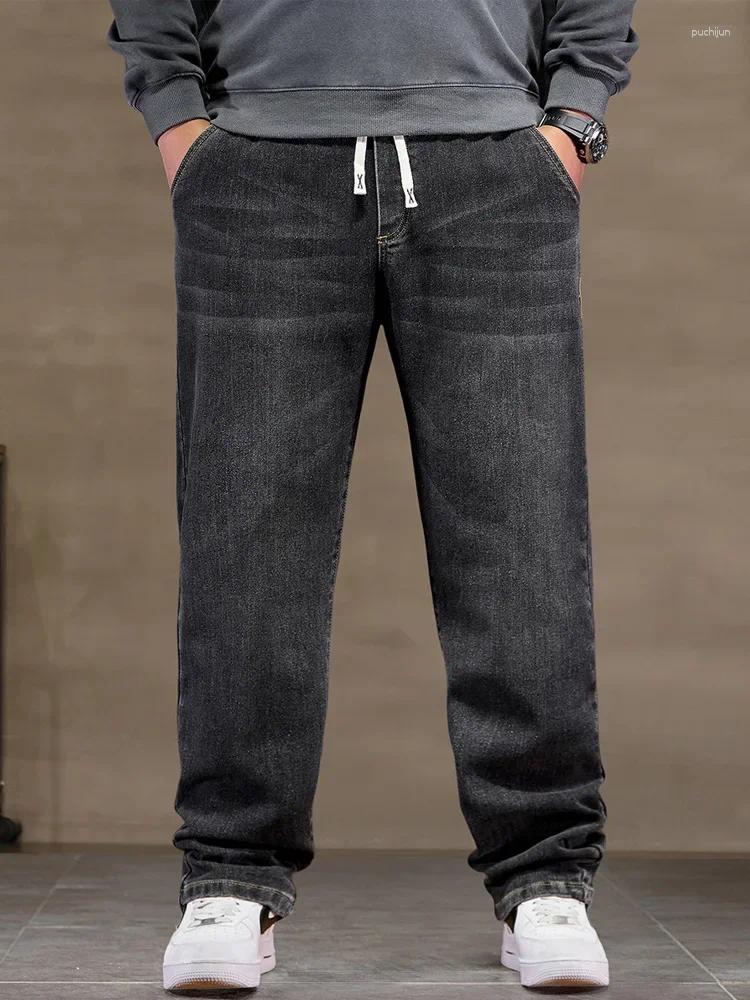 2025 S Fashion Designer Men S Jeans Plus Size Men Loose Straight Autumn Man High Elasticity Father Trousers For XL XL XL XL