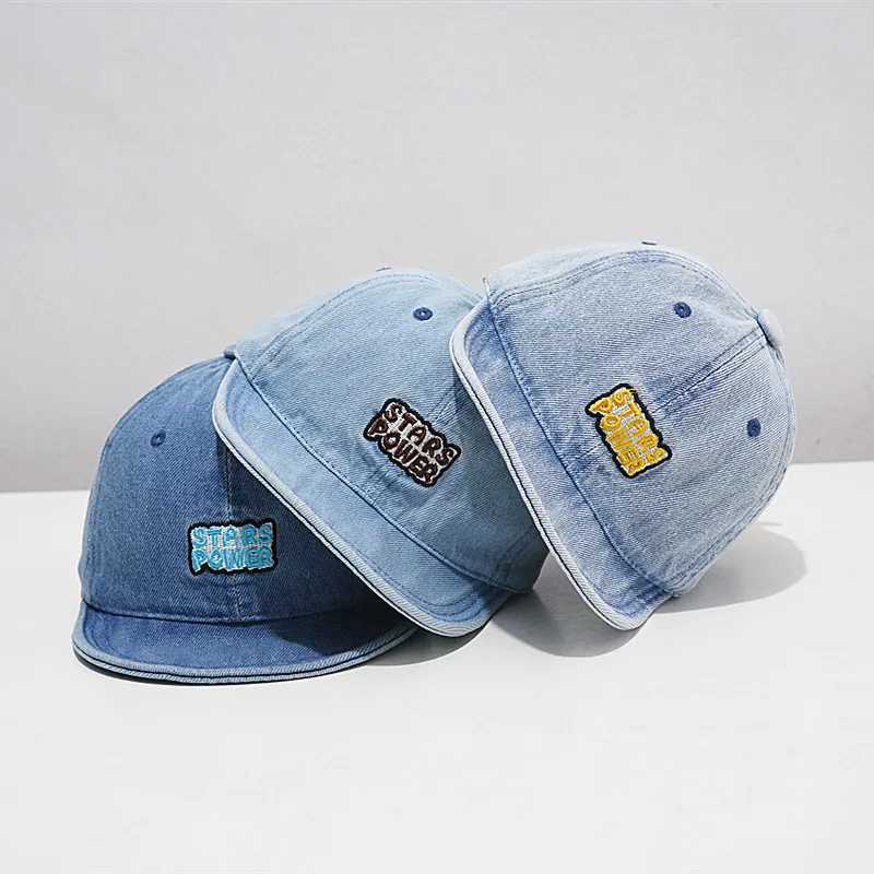 Caps Hats Summer Baby Baseball Hat Retro Cowboy Preschool Boys and Girls Sun Hat Soft Brown Childrens Embroidered Foot Hat H241223