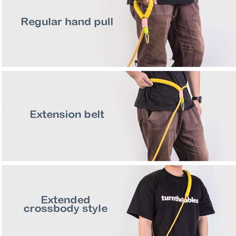 DHPET Upgraded Classic Hands Free Dog Leash Adjustable Bungee Waist & Crossbody Leash with Comfortable Handle Retractable Rope for Small Medium-Sized 