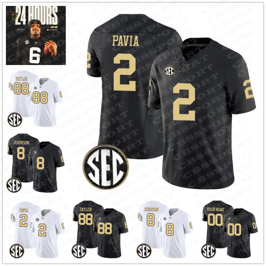 Diego Pavia Vanderbilt Commodores Football Jersey Loic Fouonji Junior Sherrill Steven Losoya Steven Hubbard Chase Mitchell Eli Stowers Vanderbilt jerseys 222