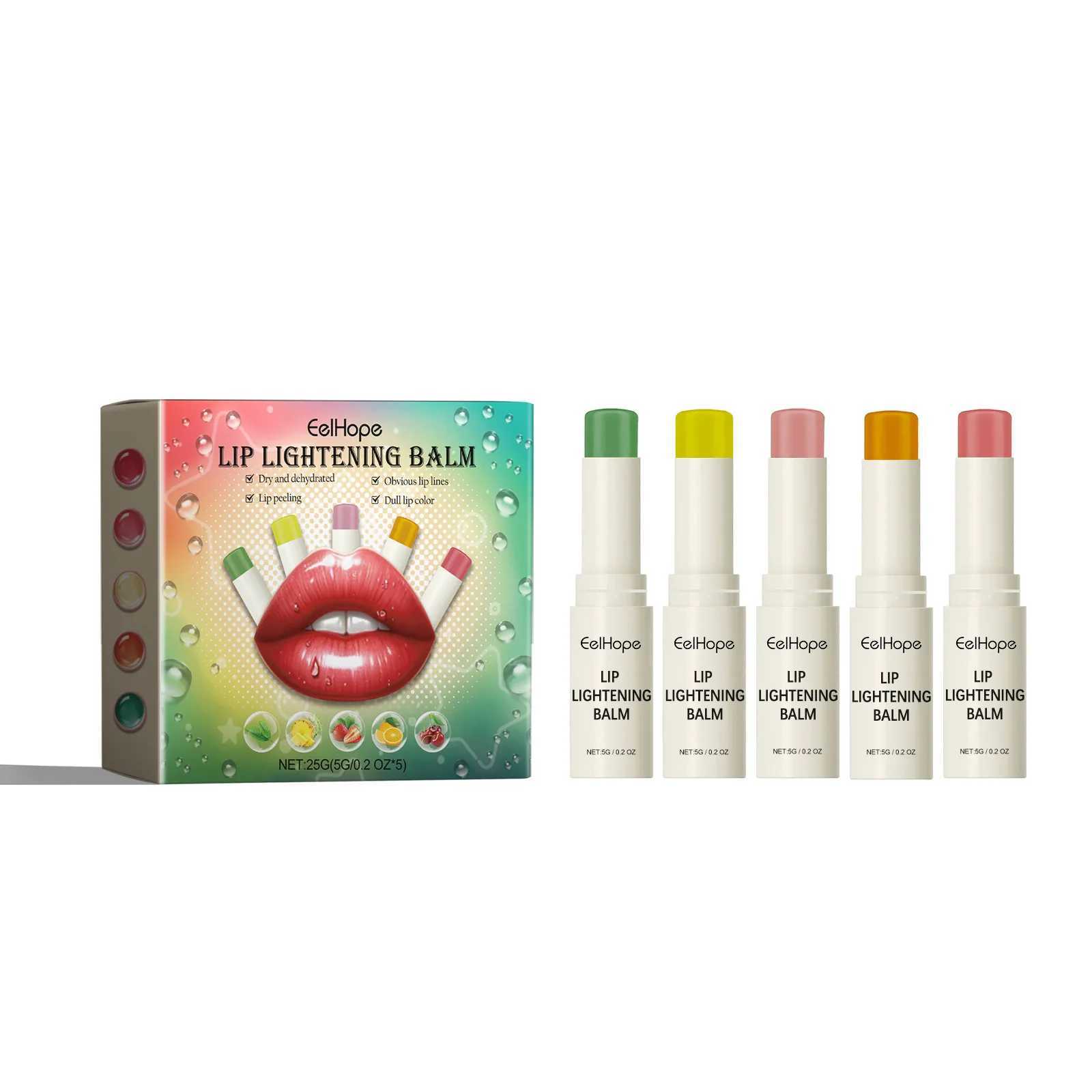 5 pieces of deep moisturizing lipstick smooth lasting lip line nourishing daily cosmetics lip careW241223