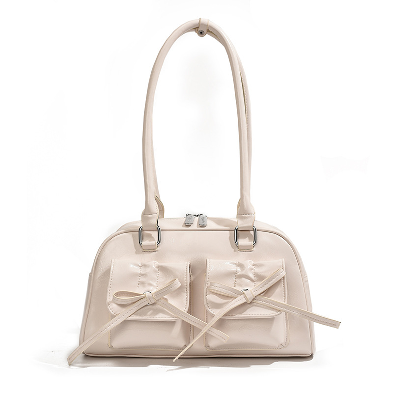 Fashion Designer Women s Handbag 2025 New Single Shoulder Women s Flip Square Simple Versatile Black Crossbody Bag Bow Underarm Bag Outdoor Leisure St
