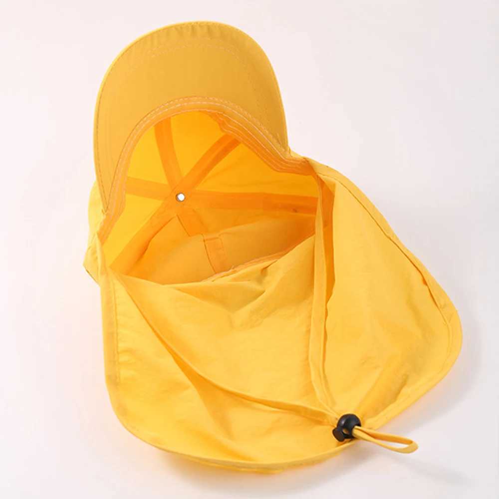 Caps Hats Cotton neck flip cap boys beach hat sun protection hat quick drying childrens swimming hat 3-10 years old H241223