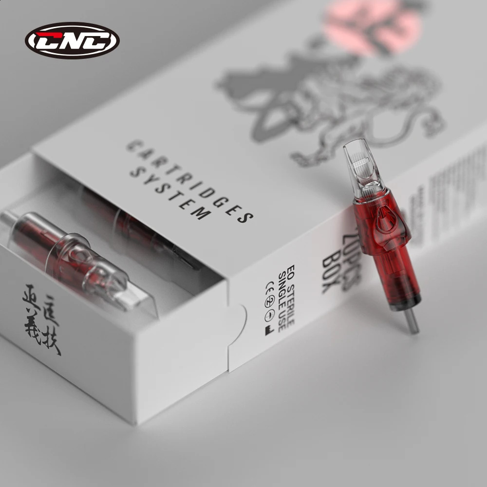 CNC 20PCS Red Tattoo Needl Cartridg Disposable Round Liner SyringeTattoo Needl For Tattoos Machines RL RM 0.M 241223