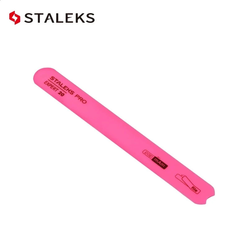 1pc STALEKS EXPERT 20 Pink Silicone Double-sided Nail File Pedicure Manicure Nail Polishing Strips Used With Sandpaper 241223