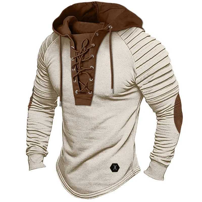 New Arrival Muscle mens clothing. Solid color hoodie. New mens T-shirt top. Wrinkle cover. Street style long sleeved T-shirt. S-XXXL Z241223