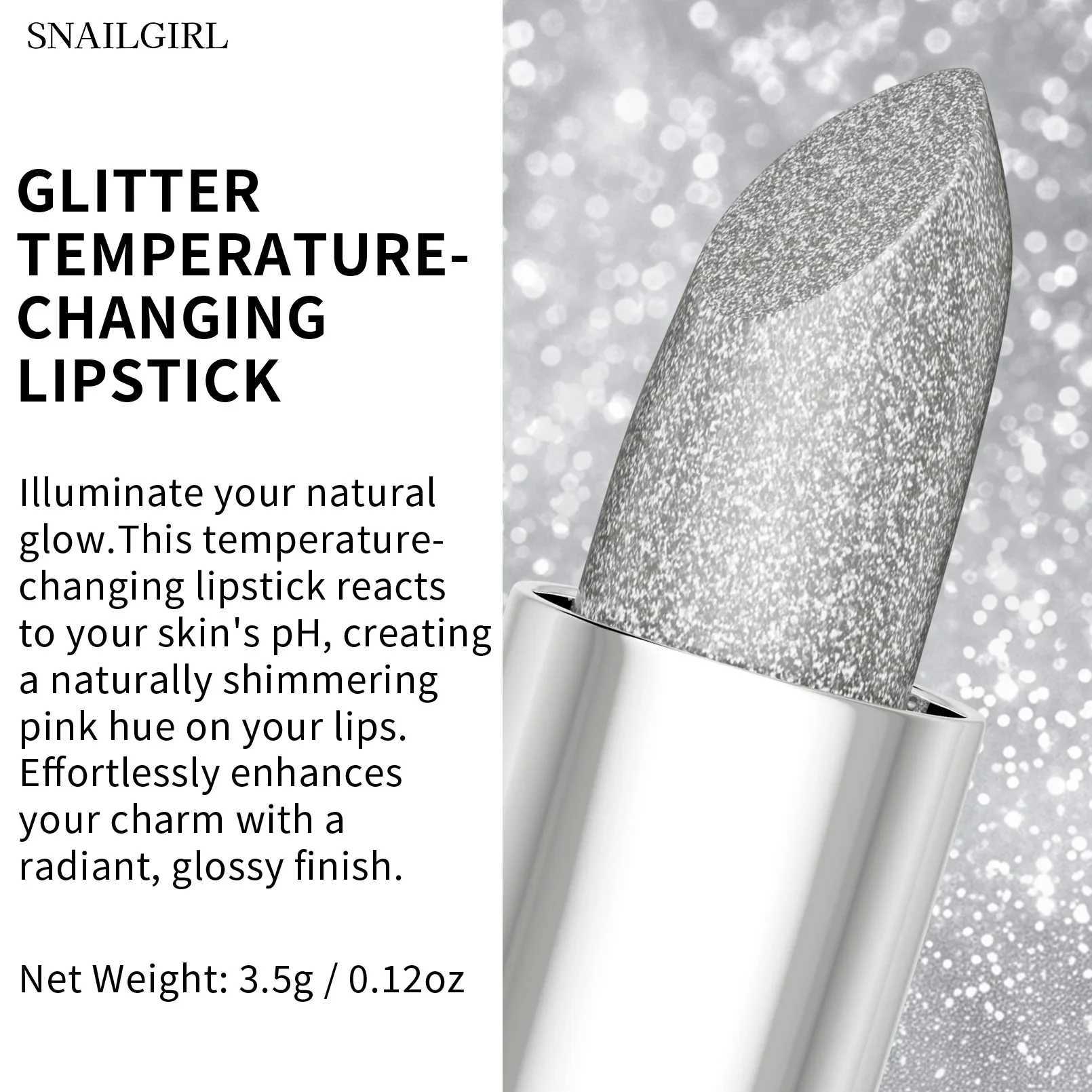 Constant temperature color changing lipstick shiny lipstick waterproof and long-lasting moisturizing lipstick pink sexy lipstick makeupW241223