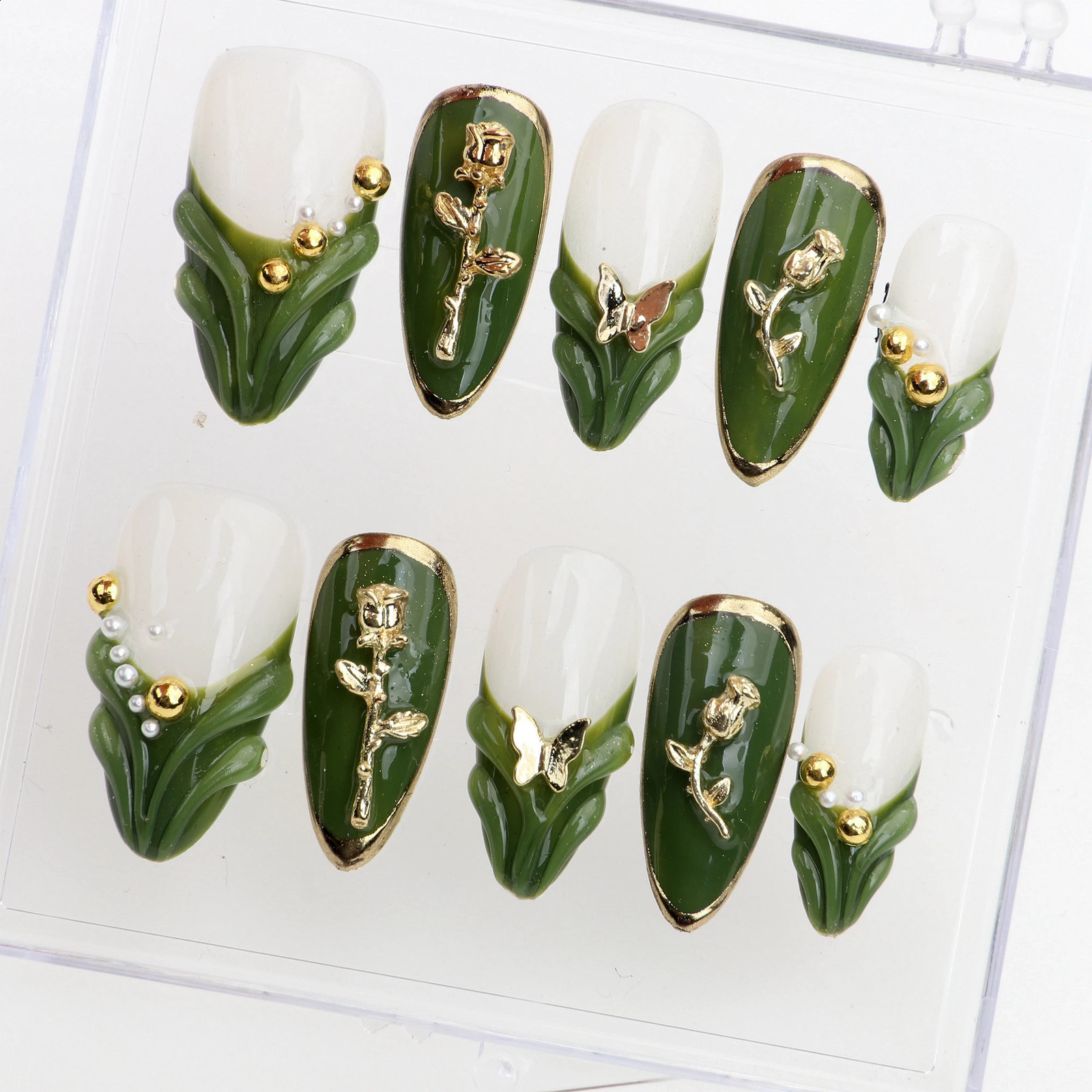10Pcs Custom press on nailsFalse Nails for Birthday Event Party HolidayPress On Nails with Adhesive Nail File Set 241223