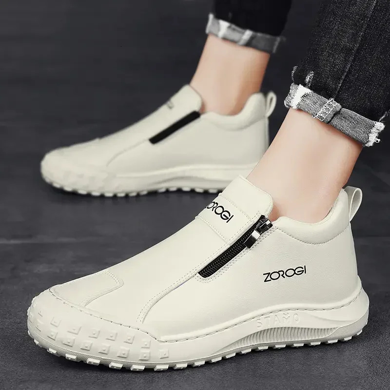 Comfortable and Stylish Unisex Zippered Sneakers for Outdoor Activities Trendy Spring Edition