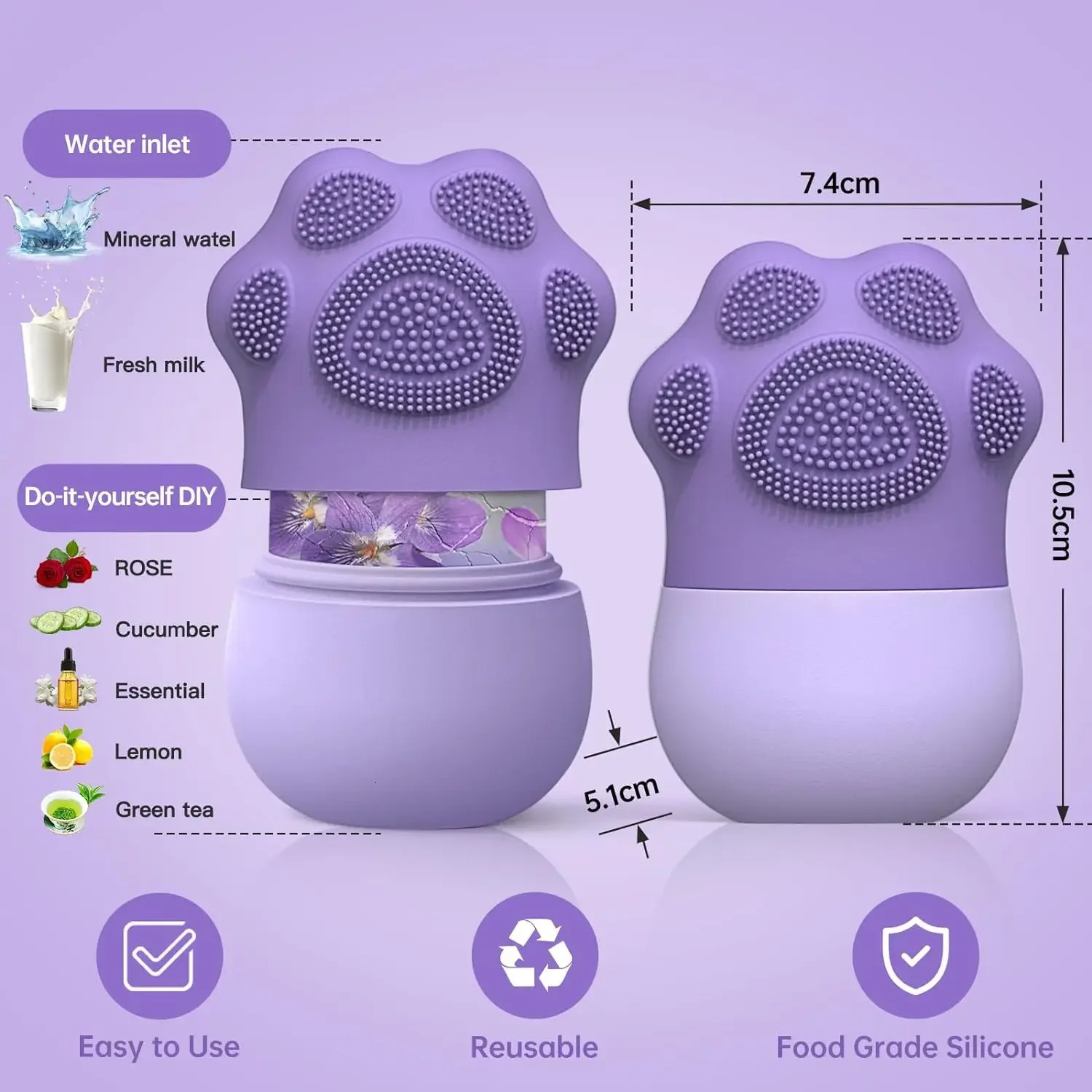 ice roller for skin care reduces eye puffiness and massage womens silicone beauty tool 241213