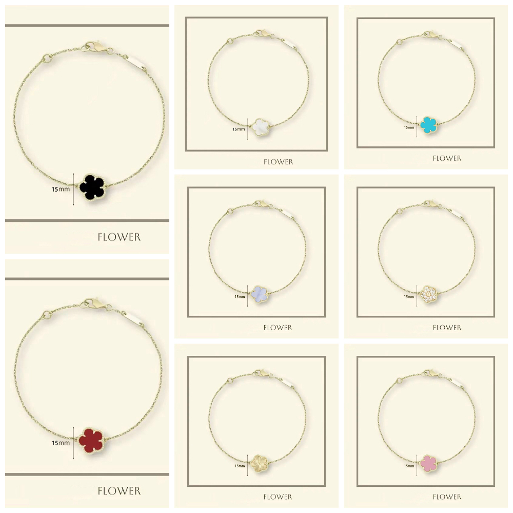 nature bracelet luxury designer jewelry one flower clover bracelet stainless steel jewelry 15MM Classic Celtic Party charm bracelet fine jewelry mother day gift