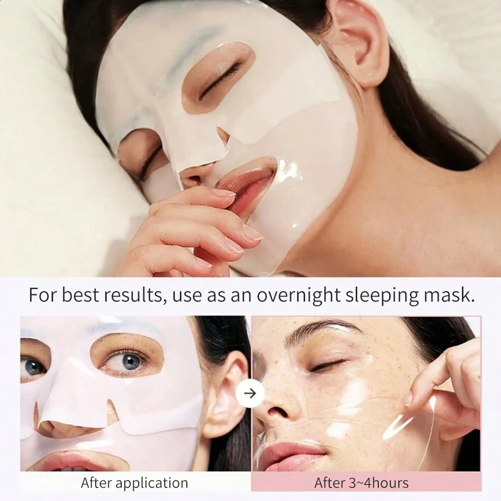 4 pieces of collagen sleeping mask hydrating moisturizing and translucent thinning smooth and tender skin 241223
