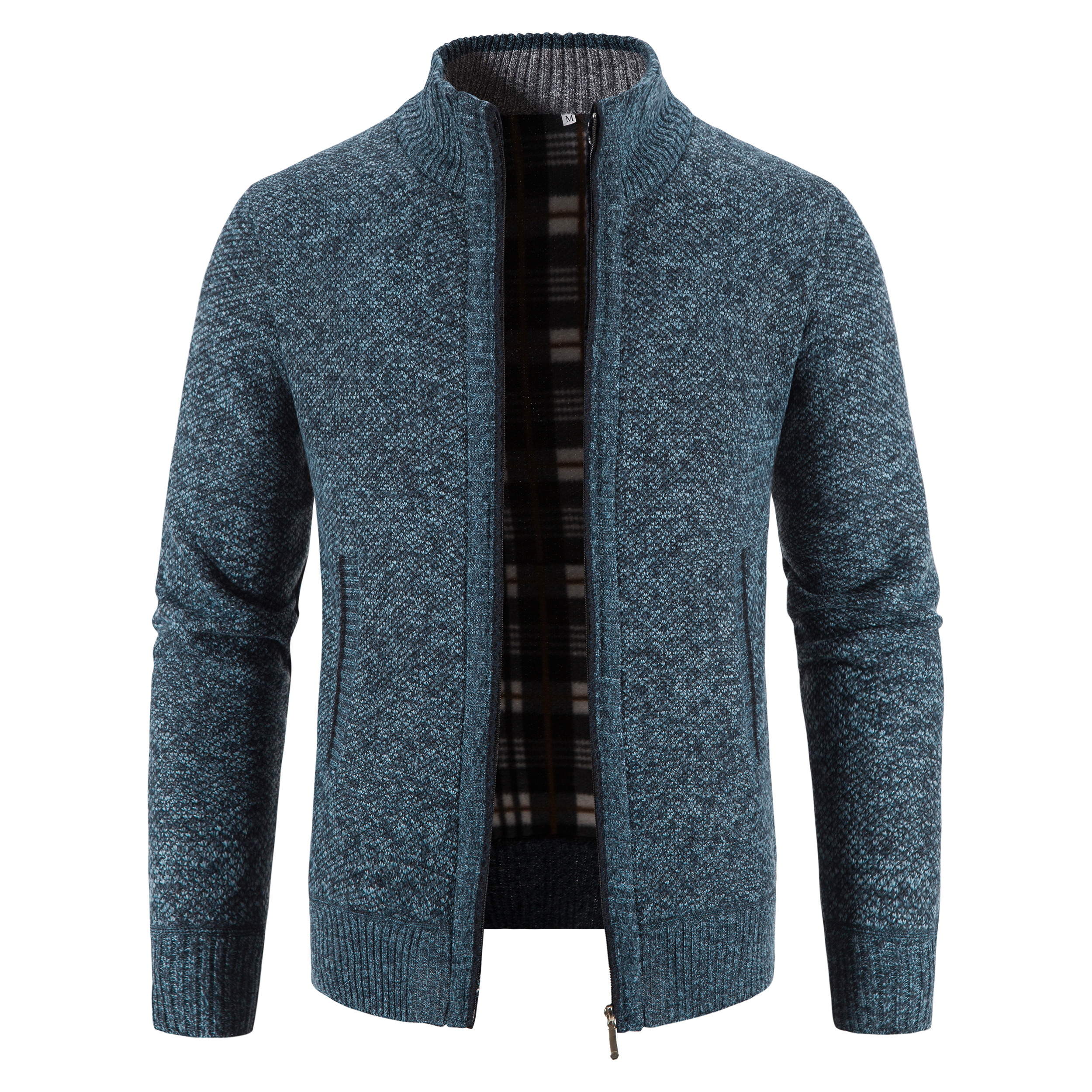 Men Sweater Jacket Winter Autumn Cold Coat Fleece Zipper Cardigan Soft Jumpers Turtleneck Warm Y2K High Quality Outerwear