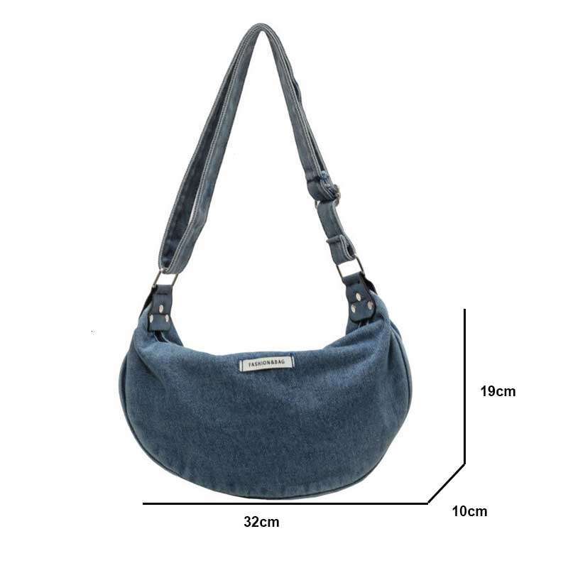 Women's Bags Handbag Women Denim Large Capacity Strap Adjustable Crossbody Sg Vintage Messenger Casual Shopper Bags Shoulder Bag