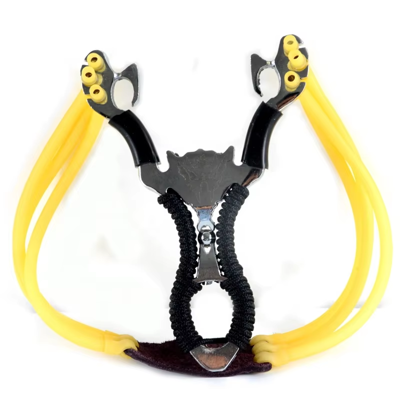 chinese hunting slingshot powerful steel polaris slingshot with 3 rubber band
