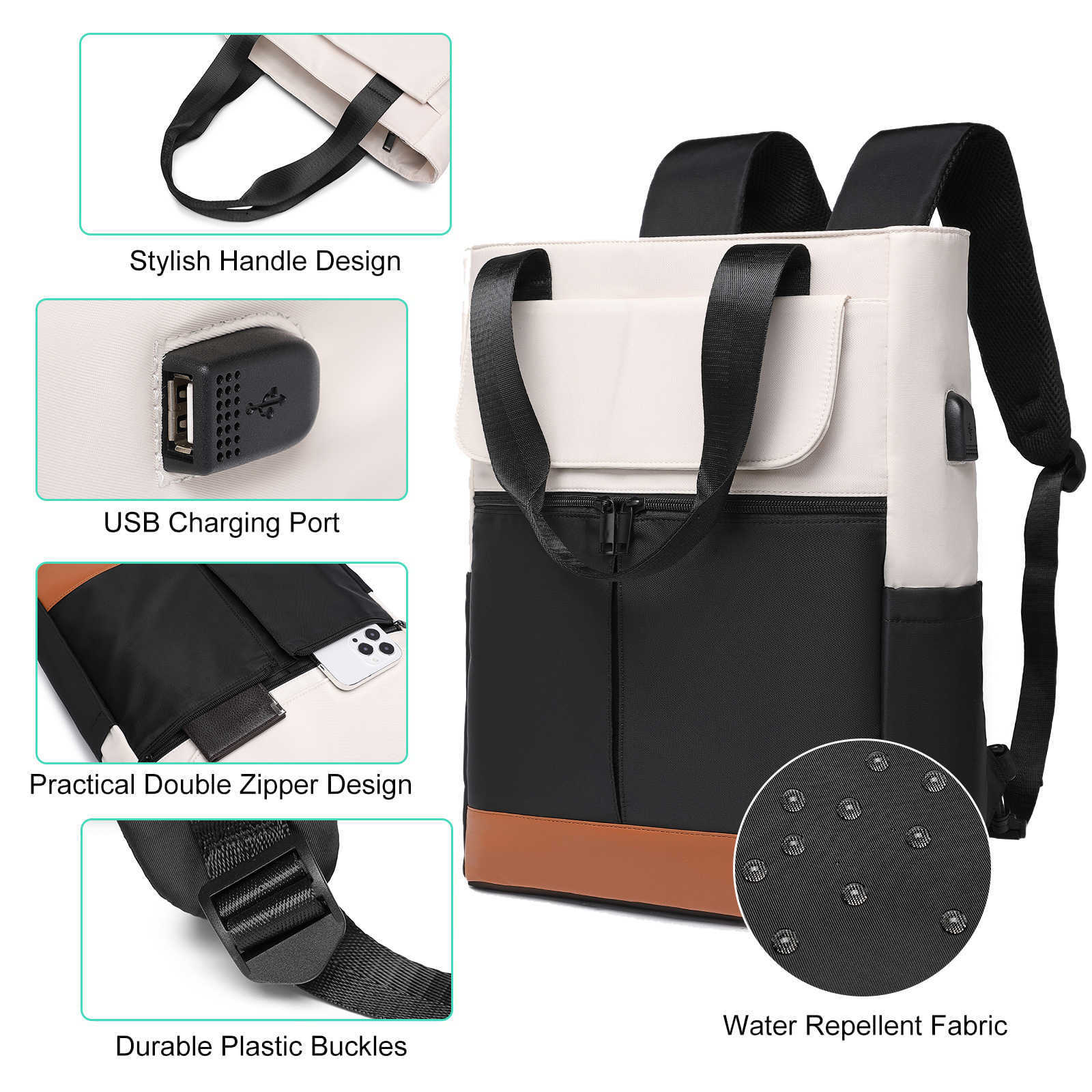New Travel Bag Outdoor Backpack Laptop Handbag Fashionable Backpacks for Men and Women with Usb Schoolbag 241223
