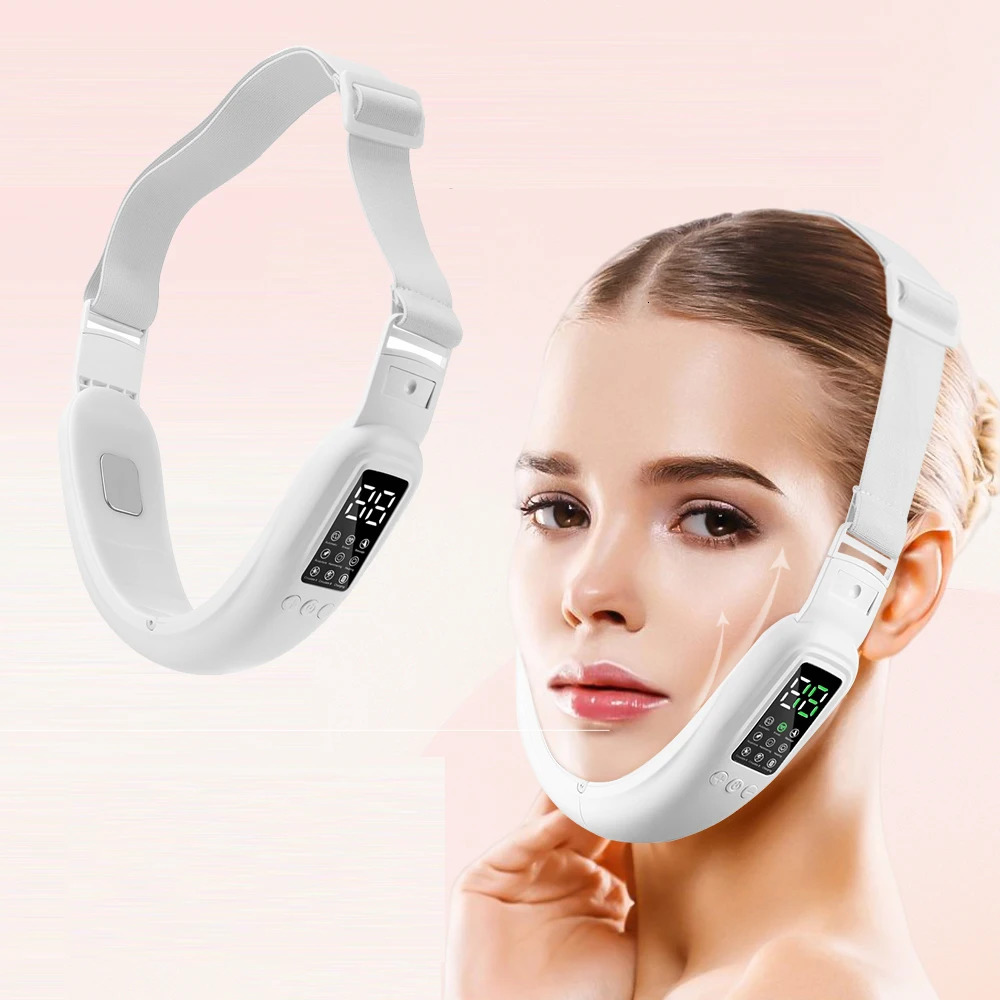V Face Lifting Machine Electric VLine Up Lift Belt Massage Skin Firming Beauty Device Double Chin Reducer 241213