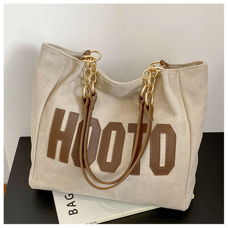 Single Shoulder Canvas College Students In Class, Large Capacity New Spring Commuting Tote Bag For Women
