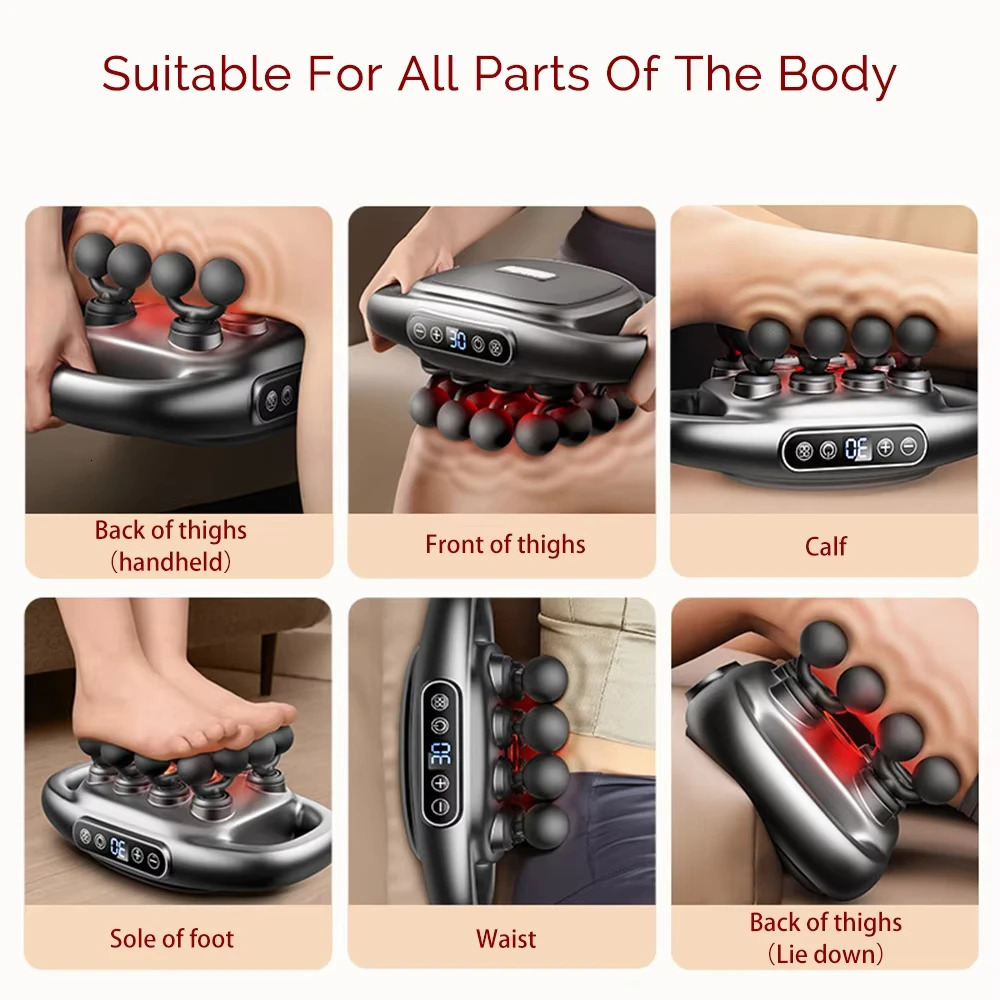 16 head fascia gun highfrequency vibration body massager back and waist neck shoulder Masajeador 241213