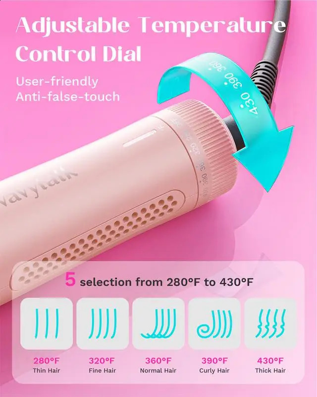 Wavytalk Airflow Styler 360° Cooling Air Hair Curler and Straightener 2 in 1 241223