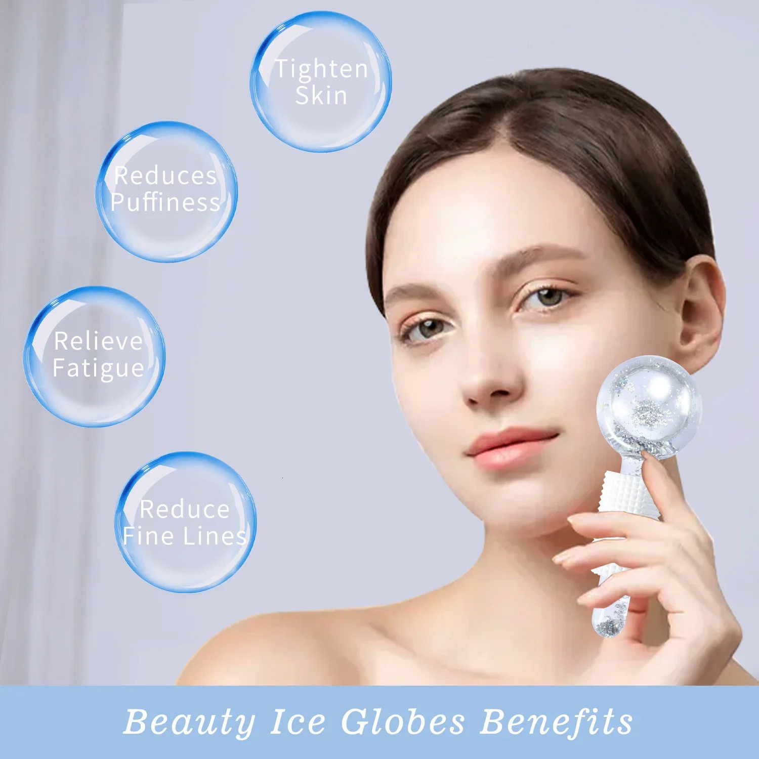 exquisite ice hockey Beauty Salon Crystal Energy Ball Face care Womens massage glass ball Korean wave beauty 241213