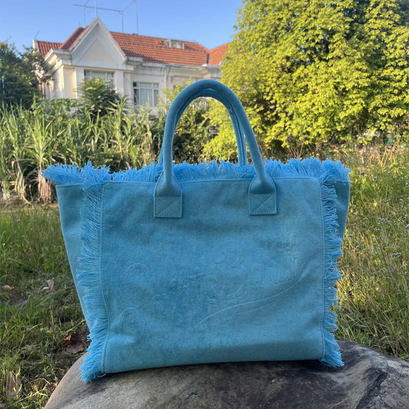 European American New Autumn And Winter Women's Towel Bag, Solid Color, Handmade Tassel, Artistic Words, Shoulder Bag