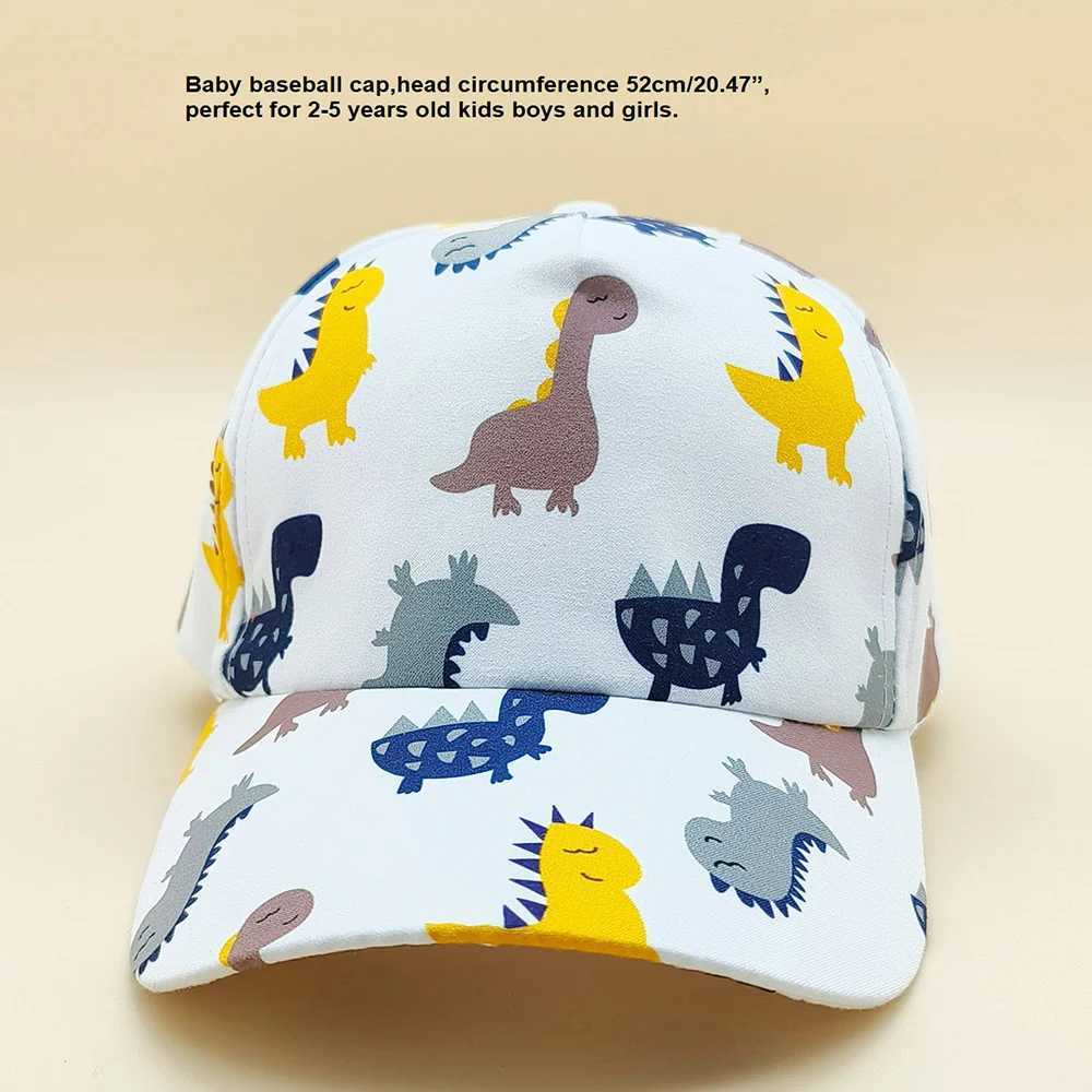 Caps Hats New Cartoon Animal Summer Baby Baseball Hat Boys and Girls Travel Sun Hat Childrens Beach Sun Hat Accessories H241223