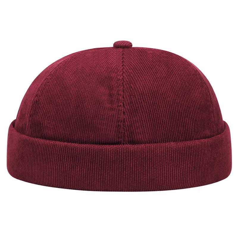 Caps Hats Spring and summer new casual landlord street melon skin tidal hat without Brim retro hip-hop hat unisex hat H241223