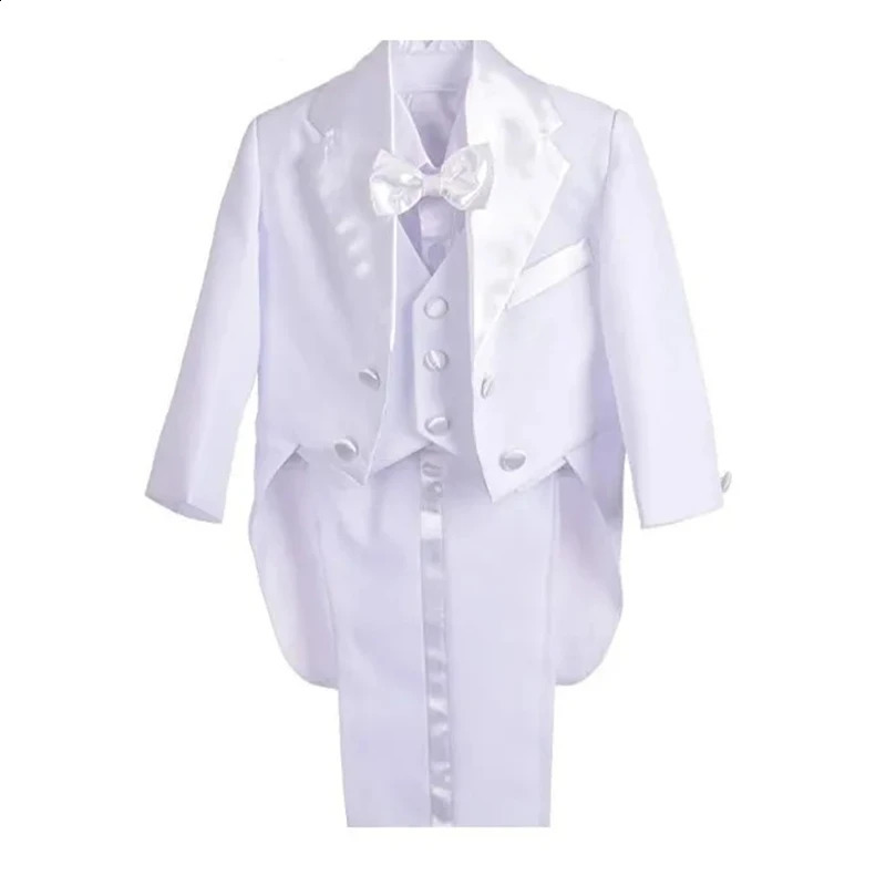 Fashion Classic Little Boy Tuxedo Wedding Party baby Boy Suits /Baby Boys clothes 5-piece Suit Set black/white children clothes 241223