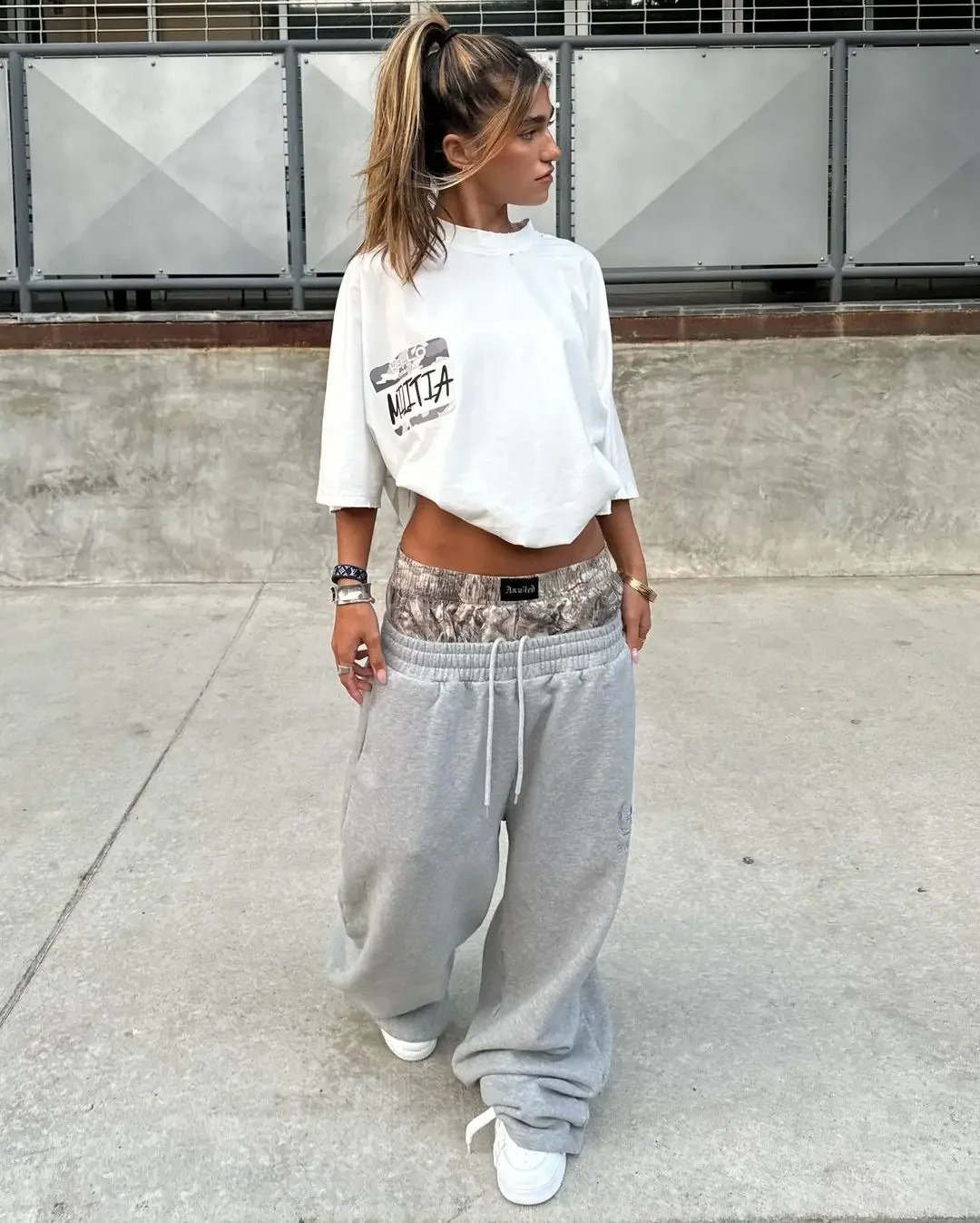 Y2K Simple Double Waist Casual Women American Retro Fashion Straight Pants Harajuku Hip Hop Y2k Loose Sweatpants Z260314