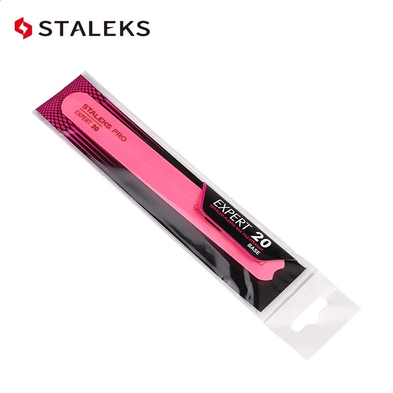 1pc STALEKS EXPERT 20 Pink Silicone Double-sided Nail File Pedicure Manicure Nail Polishing Strips Used With Sandpaper 241223
