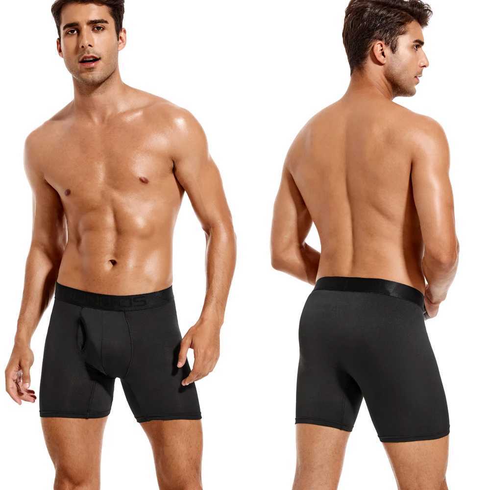 5 pieces of front opening boxer polyester mens underwear sexy mens underwear gift mens boxer shorts Kaleken W241223