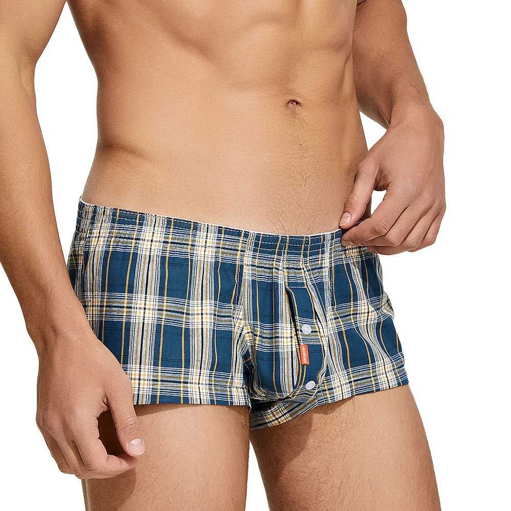 SEOBEAN Mens Cotton Casual Shorts for Home Comfort Tranx Underwear 100% Cotton Casual Shorts W241223