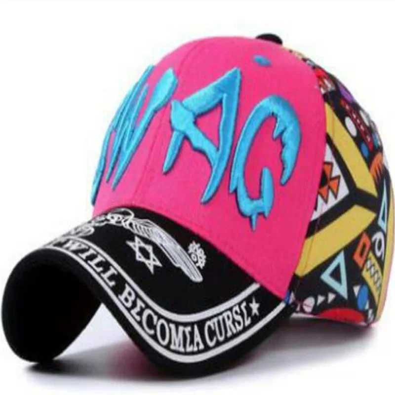 Caps Hats Parents and childrens cartoon embroidered letters SunShade baseball cap for boys and girls adjustable breathable cotton sun hat U20 H241223