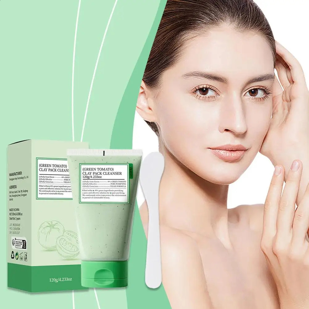 Green Tomato Mud Mask Moisturizing Pore Cleansing Refreshing Deeply Hydrating Nourishing Smoothing Facial Skin Care 241223