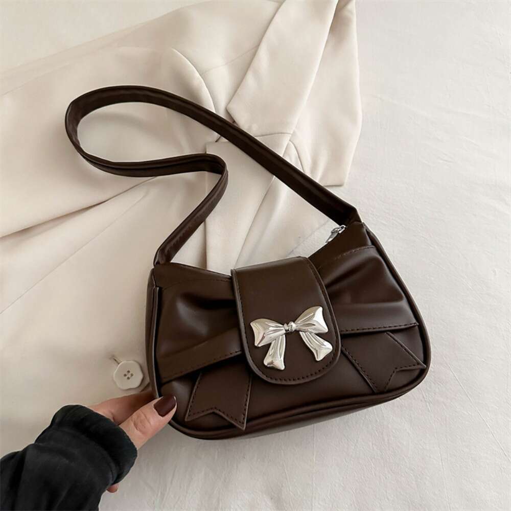 Women's Bags Handbag Trendy Bow Shoulder Handbag Casual Underarm Daily Commuting PU Leather Lady Banquet Business Women's Bag