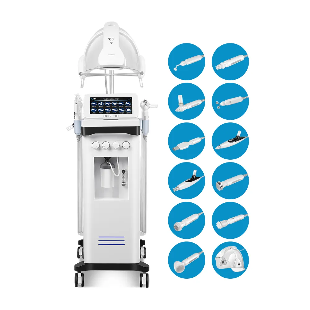 Skin Comprehensive Management LED Mask Beauty Dermabrasion Facial Deep Cleansing Machine For Oxygen Jet Collagen Activation Skin Rejuvenation Machine