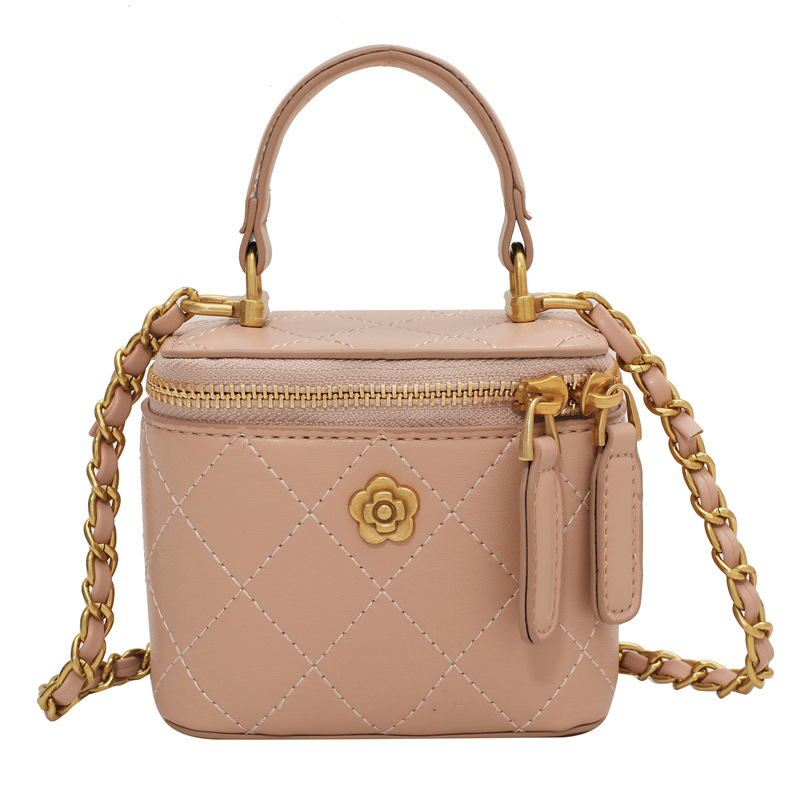 Free shippin 2025 new Single Shoulder Bag Women flap Mini Square black handheld bag handbag crossbody Chain bucket bag