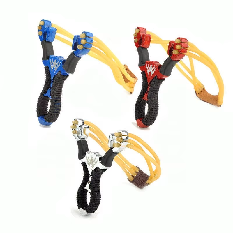 chinese hunting slingshot powerful steel polaris slingshot with 3 rubber band