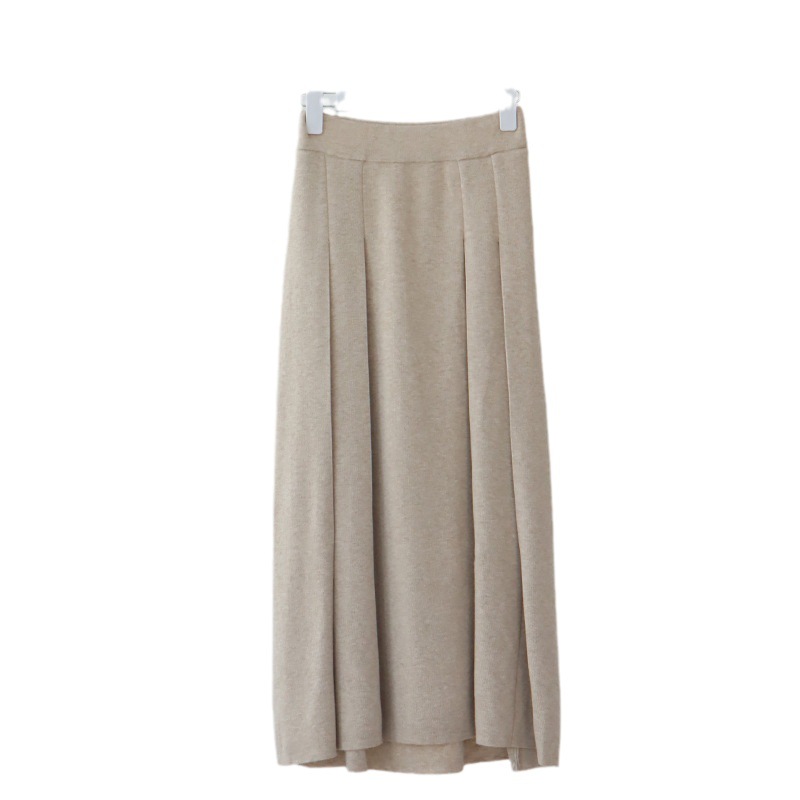NZK3 2025 Charm Fit Beige Cotton knitwear dress