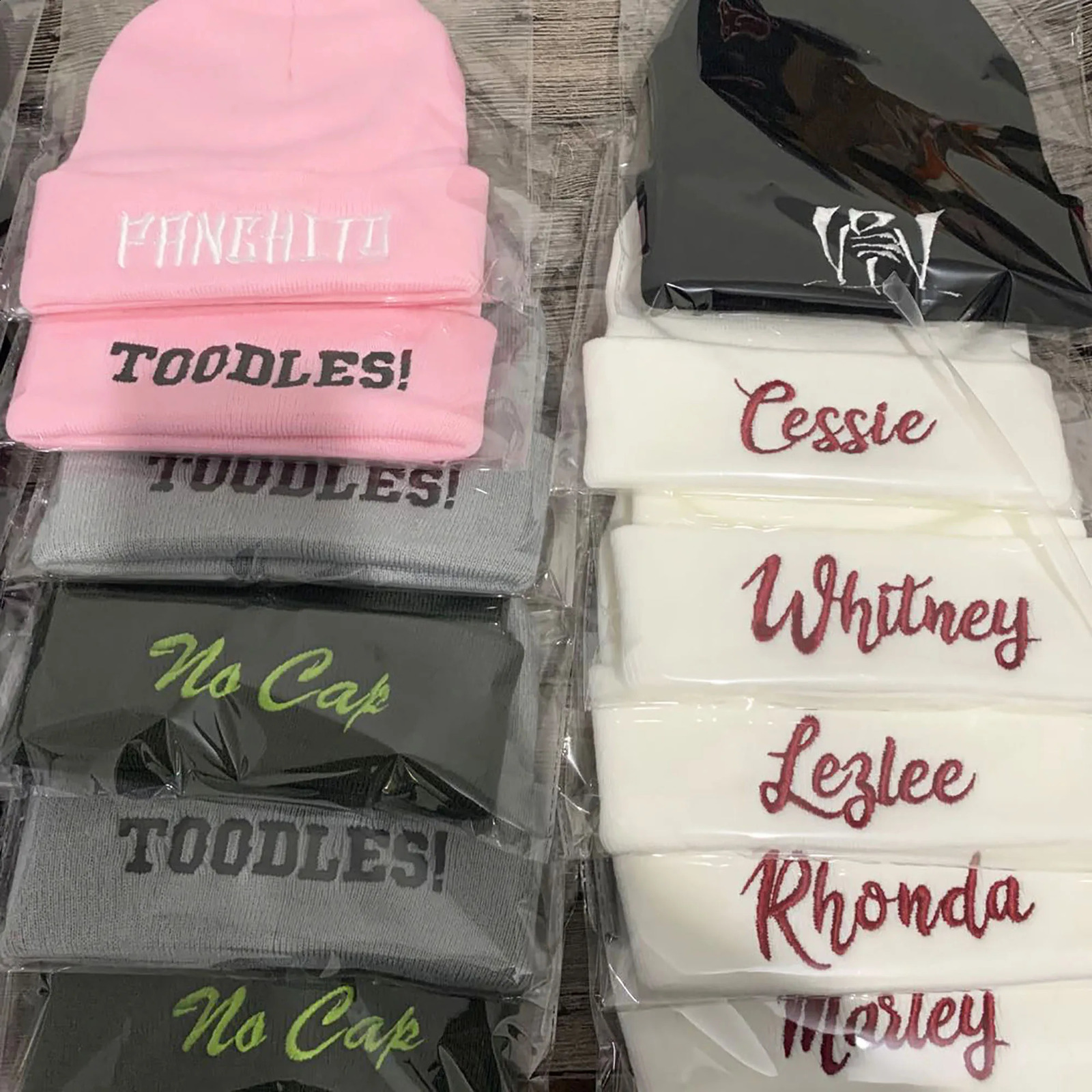 Custom Embroidery n Text Name Beanies Hats for Men Women Warm Winter Knit Cuff Beanie Cap Wholesale Drop 241214