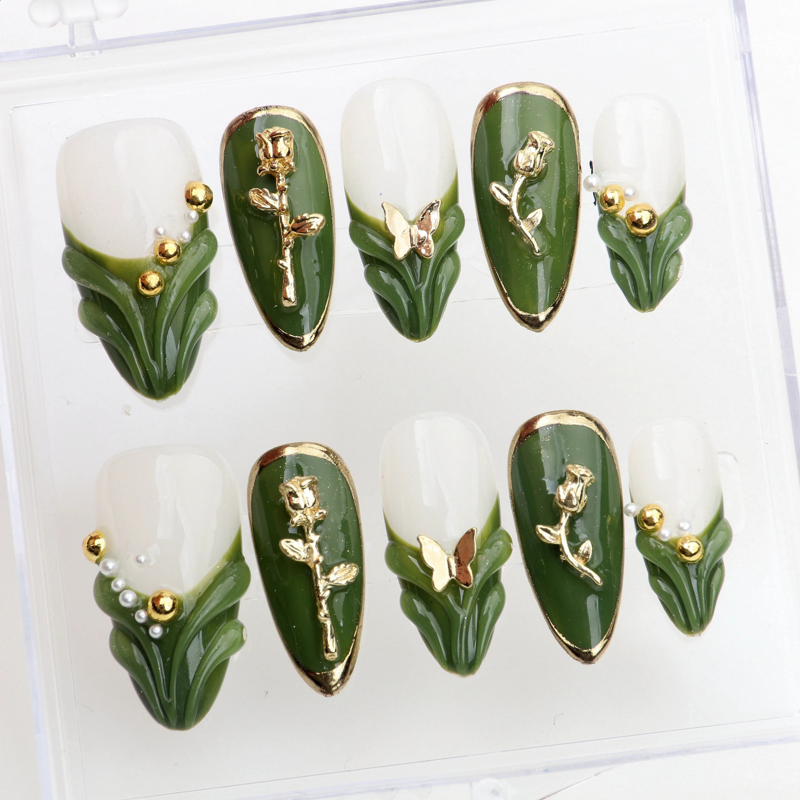 10Pcs Custom press on nailsFalse Nails for Birthday Event Party HolidayPress On Nails with Adhesive Nail File Set 241223